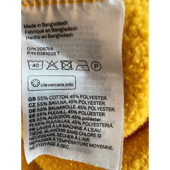 Divided H & M Hoodie Women's M Yellow Cropped Long Sleeve Stretch Solid flaw - Picture 12 of 13